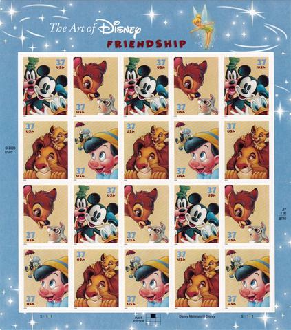 2004 The Art Of Disney Friendship Sheet