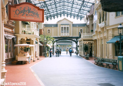 Looking toward Adventureland from World Bazaar at Tokyo Disneyland