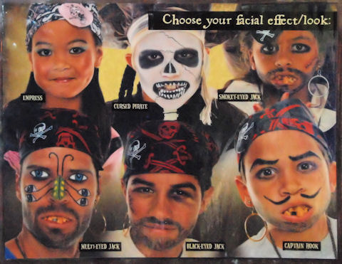 Pirate Facial Choices