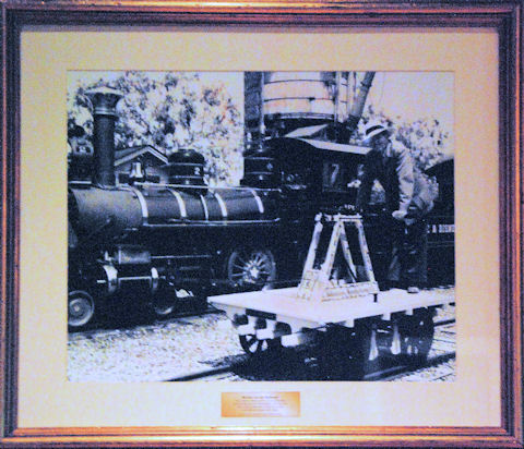 Picture of Walt on a Handcar