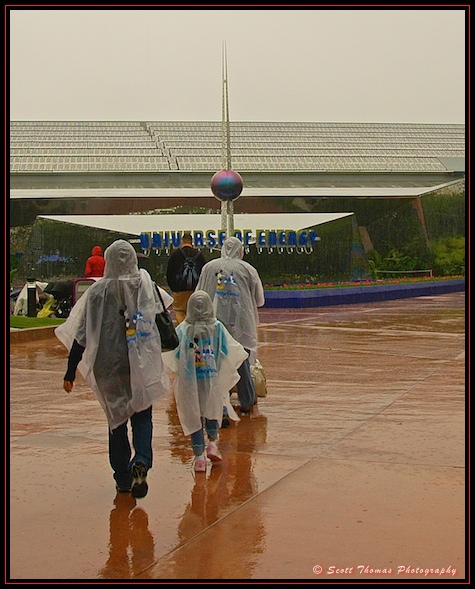 Epcot in the Rain at Disney World