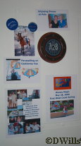 Our decorated Stateroom Door - photos of previous cruises.