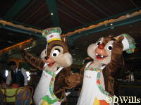 Chip and Dale provide the entertainment