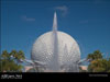 Disney World Wallpaper Spaceship Earth and Fountain