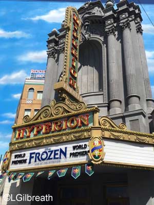 Frozen Live at the Hyperion sign
